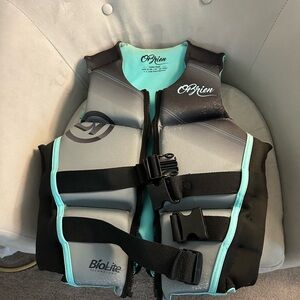 Gray and Black Life Vest / Jacket